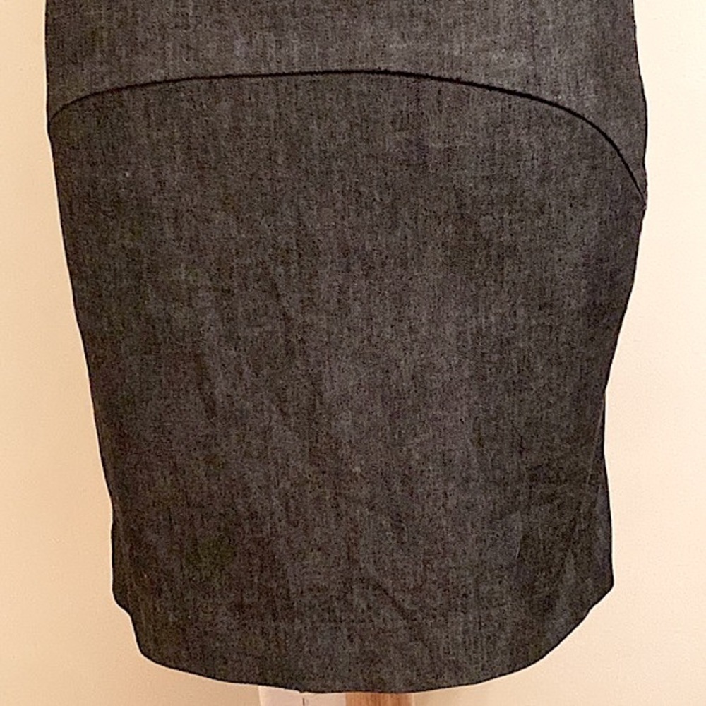 Gap Denim Charcoal Black Wide Waist Back Slit Casual Jean Skirt Size 6 - Picture 3 of 13
